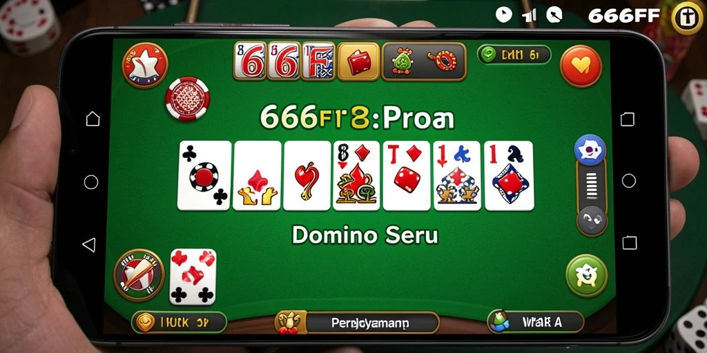 Tampilan gameplay seru dalam permainan Domino 666FF.