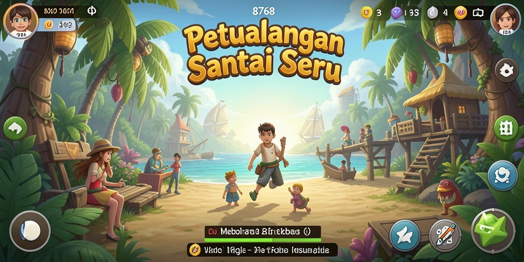 Tampilan gameplay santai dan menghibur dari 8768.