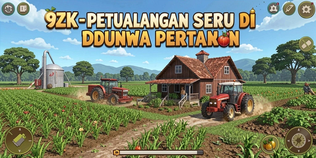 Screenshot utama 9ZK menampilkan gameplay seru di dunia pertanian.