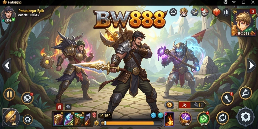 Gameplay BW888 yang menampilkan aksi seru dan karakter unik.