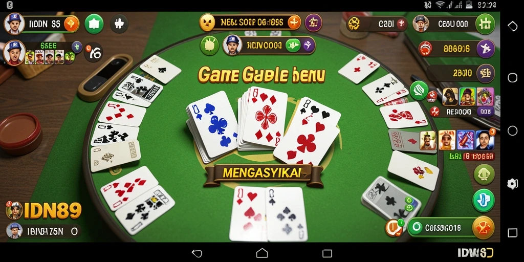 Tampilan gameplay IDN89 dengan suasana Gaple yang kental.
