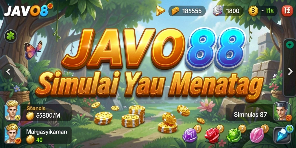 Screenshot utama gameplay JAVO88 yang menampilkan momen penting dalam simulasi.