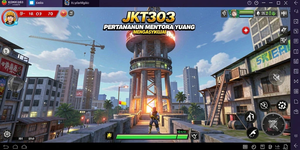 Gameplay seru dari JKT303 dalam pertahanan menara.