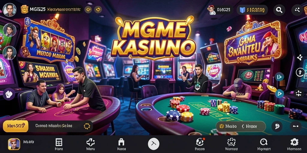 Tampilan gameplay menarik di MG525 dengan suasana Kasino.