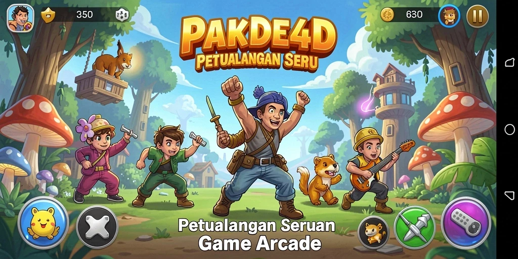 Tangkapan layar PAKDE4D menampilkan gameplay menantang dan penuh warna.