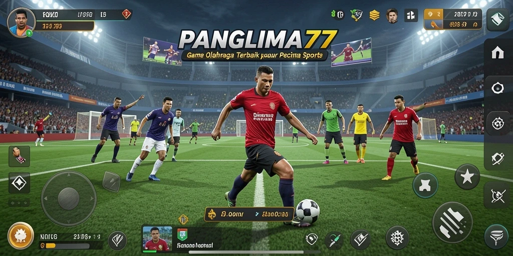 Screenshot gameplay PANGLIMA77 menampilkan aksi seru olahraga.