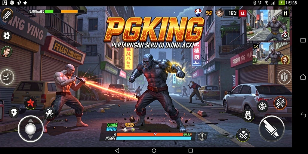 Screenshot PGKING menampilkan aksi seru dalam pertarungan yang mendebarkan.