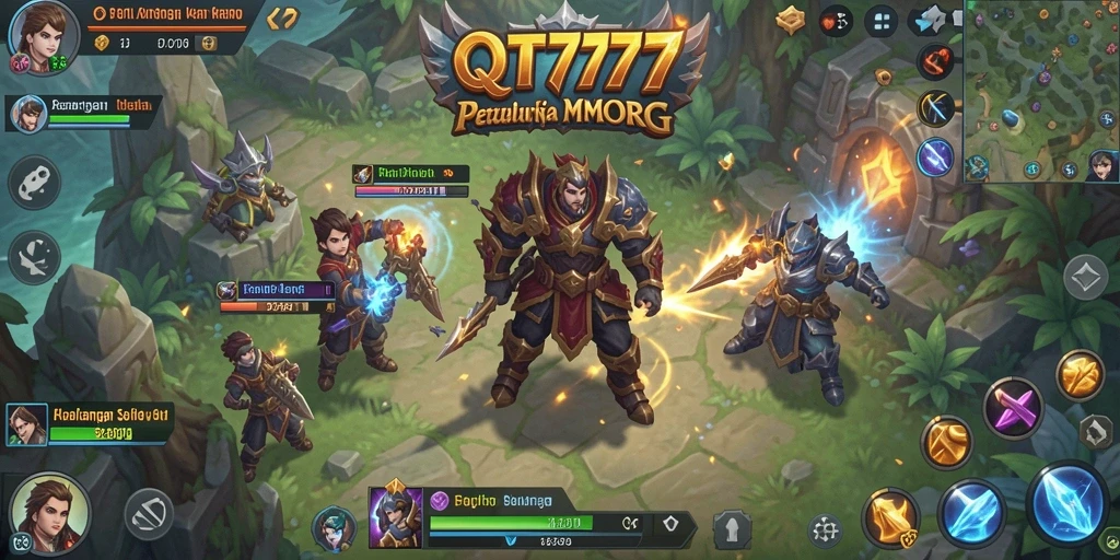 Screenshot gameplay QT777 yang menampilkan aksi seru dalam MMORPG.
