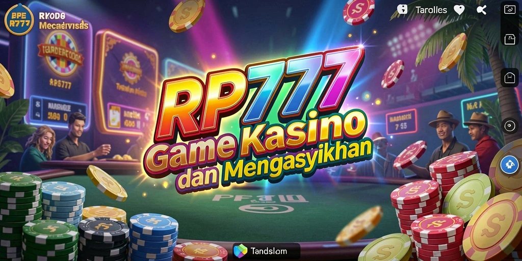 Screenshot gameplay menarik dari RP777 dengan grafis kasino.