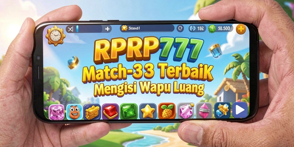 Tampilan gameplay RPRP777 dengan tantangan Match-3 yang seru.