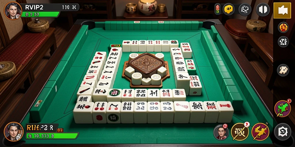 Screenshot utama RVIP2 menunjukkan gameplay Mahjong yang seru dan menantang.