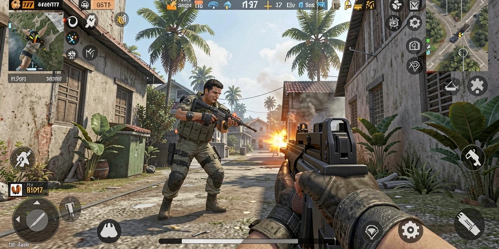 Tangkapan layar gameplay SAND77 yang menegangkan di arena pertempuran.