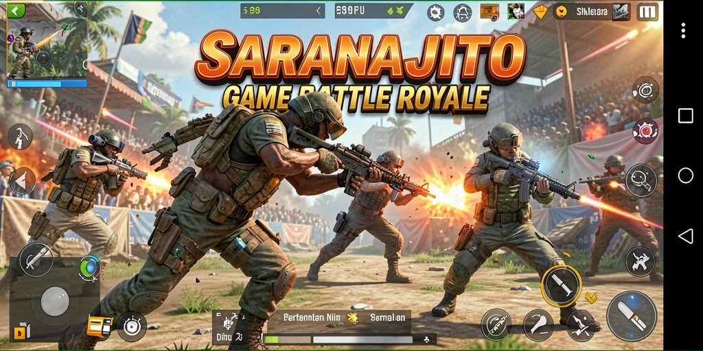 Gameplay seru dan mendebarkan di SARANAJITU.