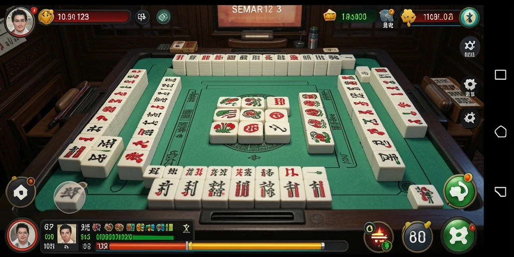 Screenshot SEMAR123 menampilkan suasana permainan Mahjong yang seru.