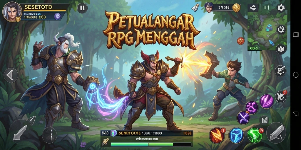 Tampilan gameplay SESETOTO yang menakjubkan dengan aksi RPG yang mendebarkan.