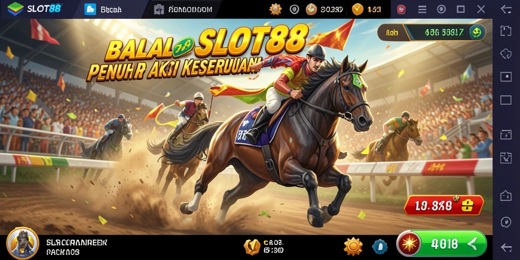 Tangkapan layar menampilkan gameplay balap seru di SLOT88.