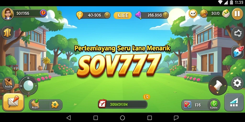 Tampilan screenshot SOV777 menunjukkan gameplay yang santai dan menarik.