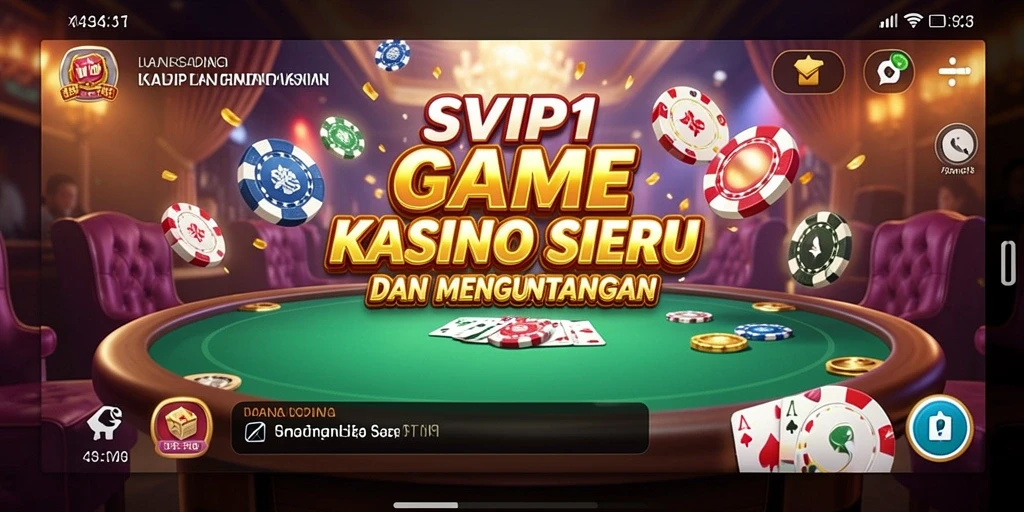 Tampilan gameplay Kasino di SVIP1 yang menarik dan interaktif.