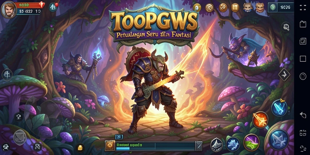 Tampilan gameplay TOOPGWS yang penuh aksi dan petualangan.