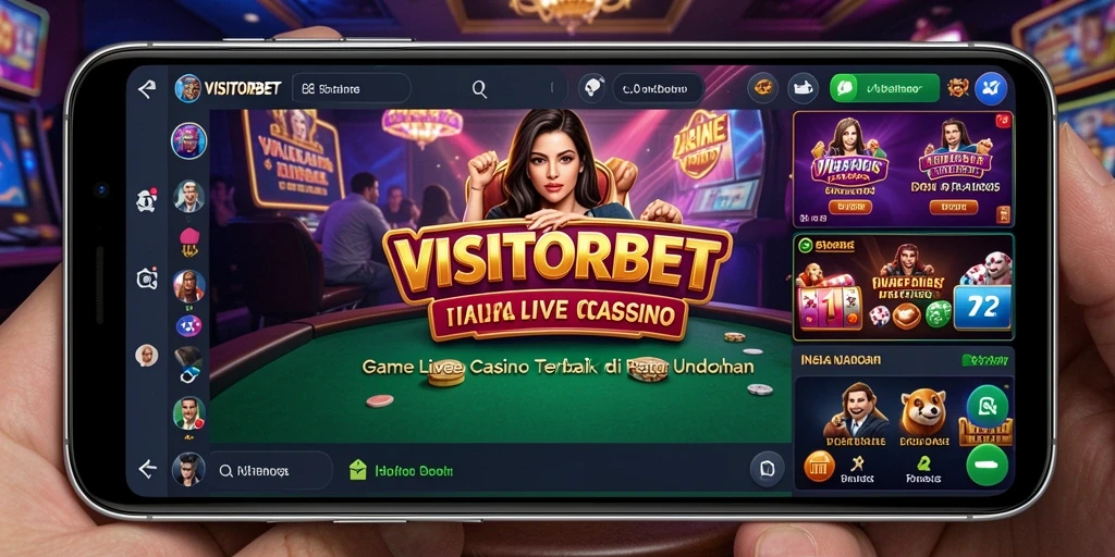 Tampilan gameplay Live Casino yang mendebarkan di VISITORBET.